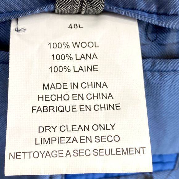 Vince Camuto Jacket Adult 48L Gray Striped Wool Slim Fit Blazer Coat Formal Mens - Picture 6 of 13